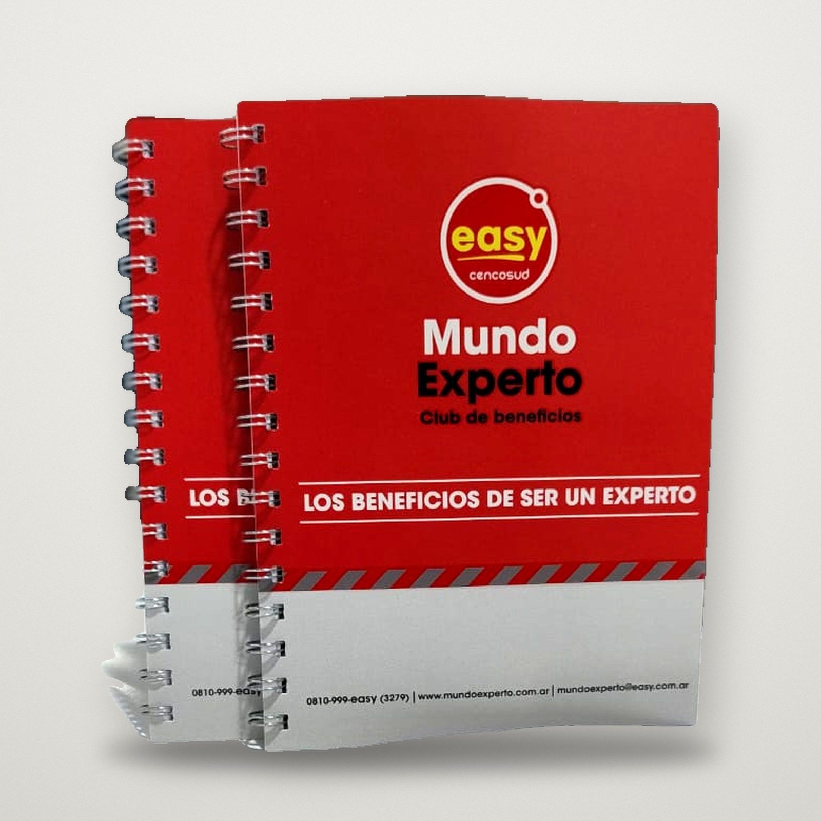Cuadernos anillados rojos con tapa personalizada para Easy